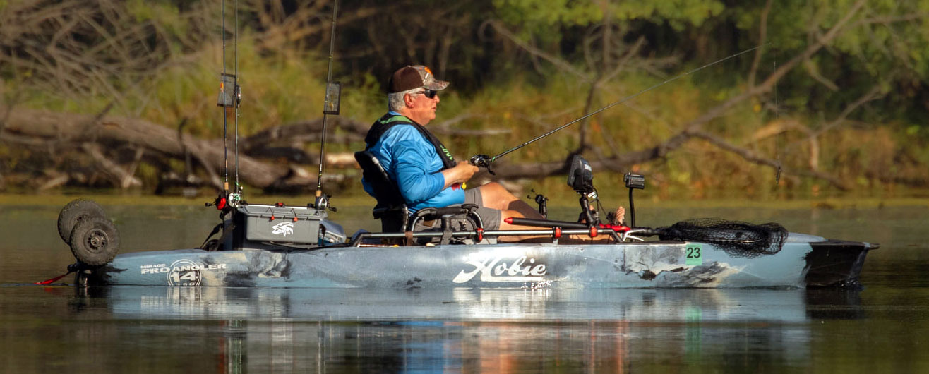 Ron Strauss In His Hobie Fishing Kayak