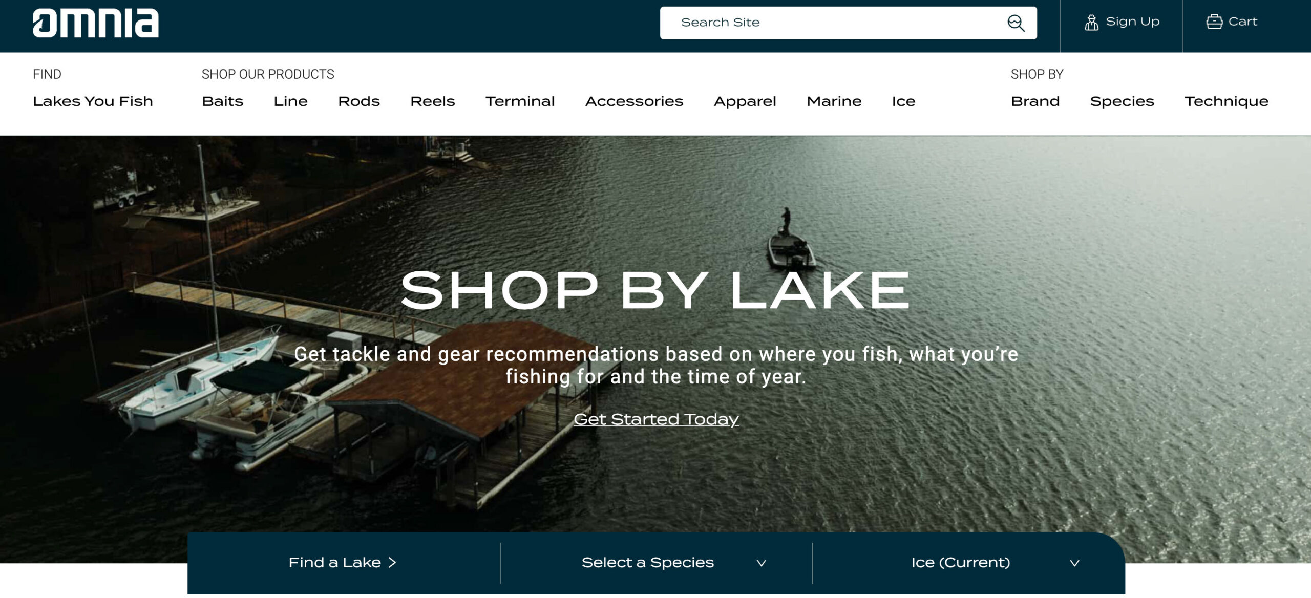 Omnia Fishing Website, Online Fishing Store