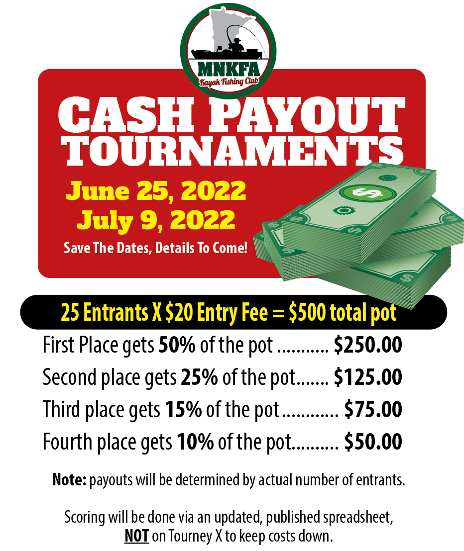 Cash Payout Kayak Fishing Tournament