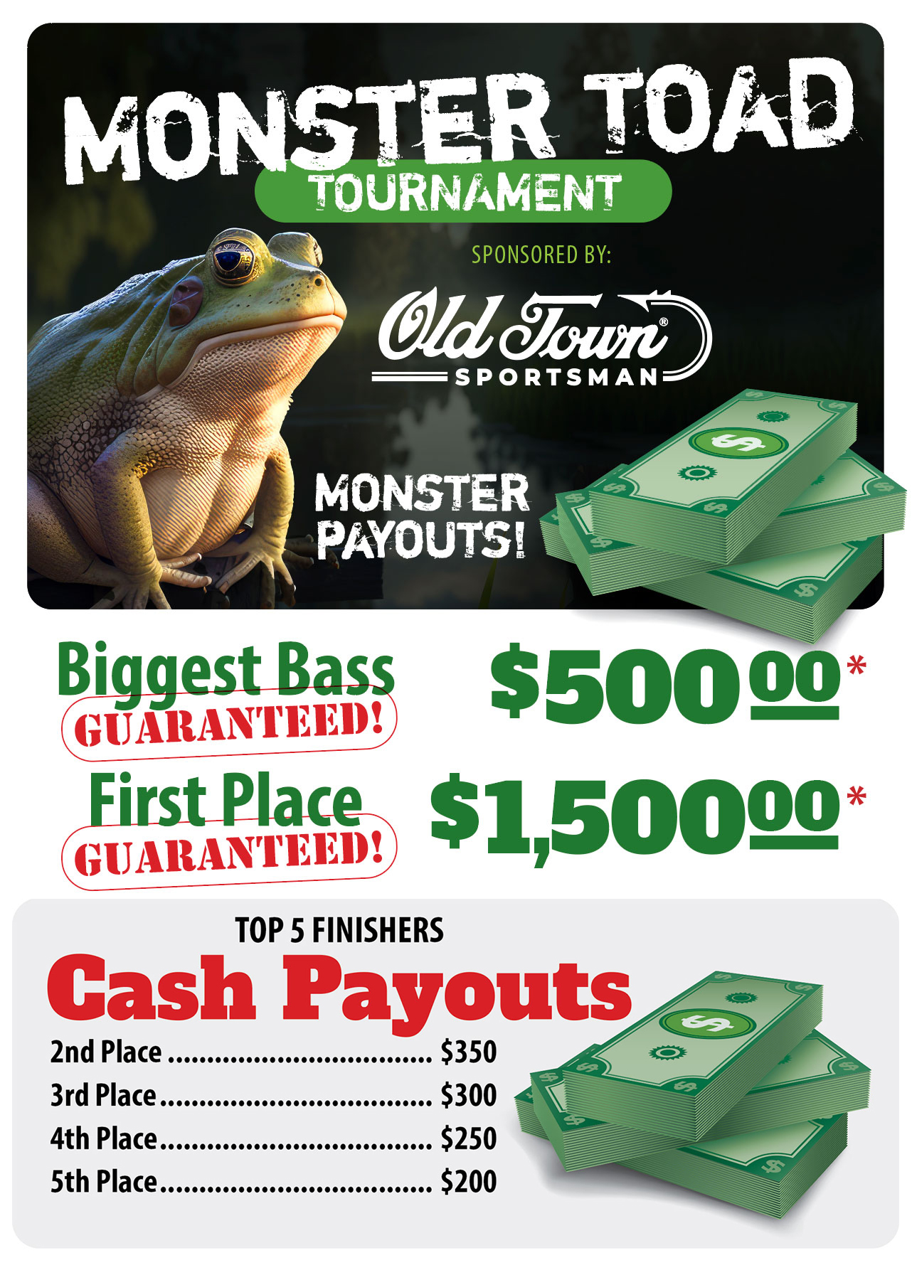 Kayak Fishing Tournament Payouts