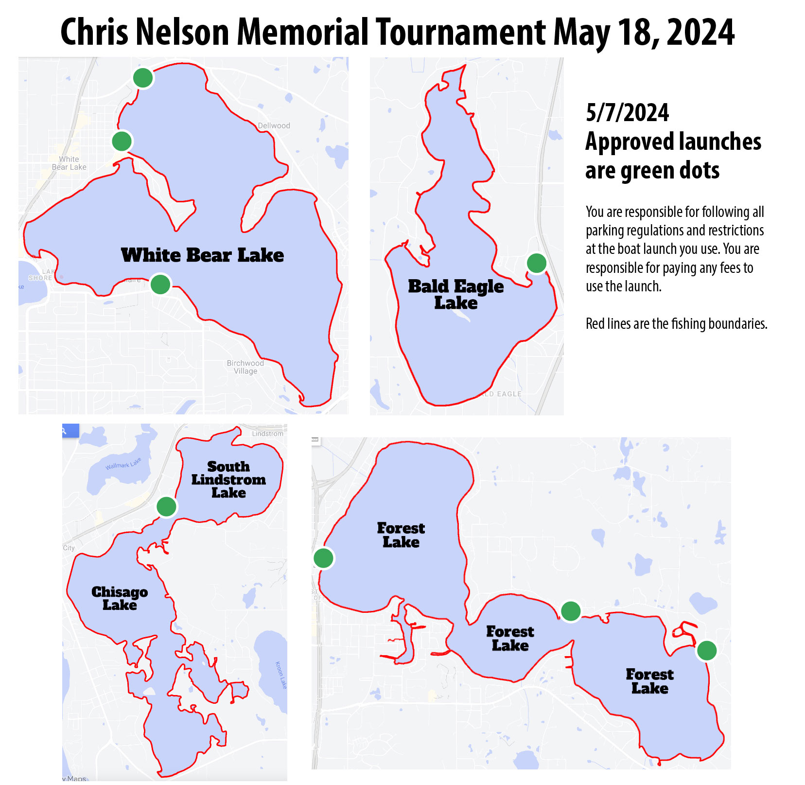 Chris Nelson Tournament Launches & Fishing Boundaries